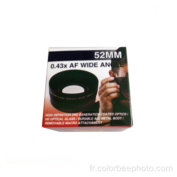 Appareil photo 58 mm Objectif grand angle macro 0.43X HD